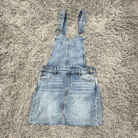 NEW • Paige • Retta Denim Jean Overall Dress Blue 25 Cromley Womens - Picture 2 of 4